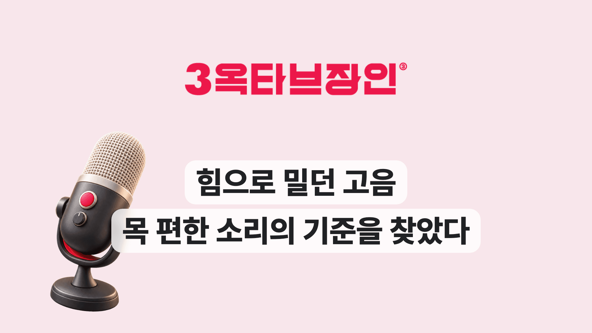 힘으로 밀던 고음 목 편한 소리의 기준을 찾았다