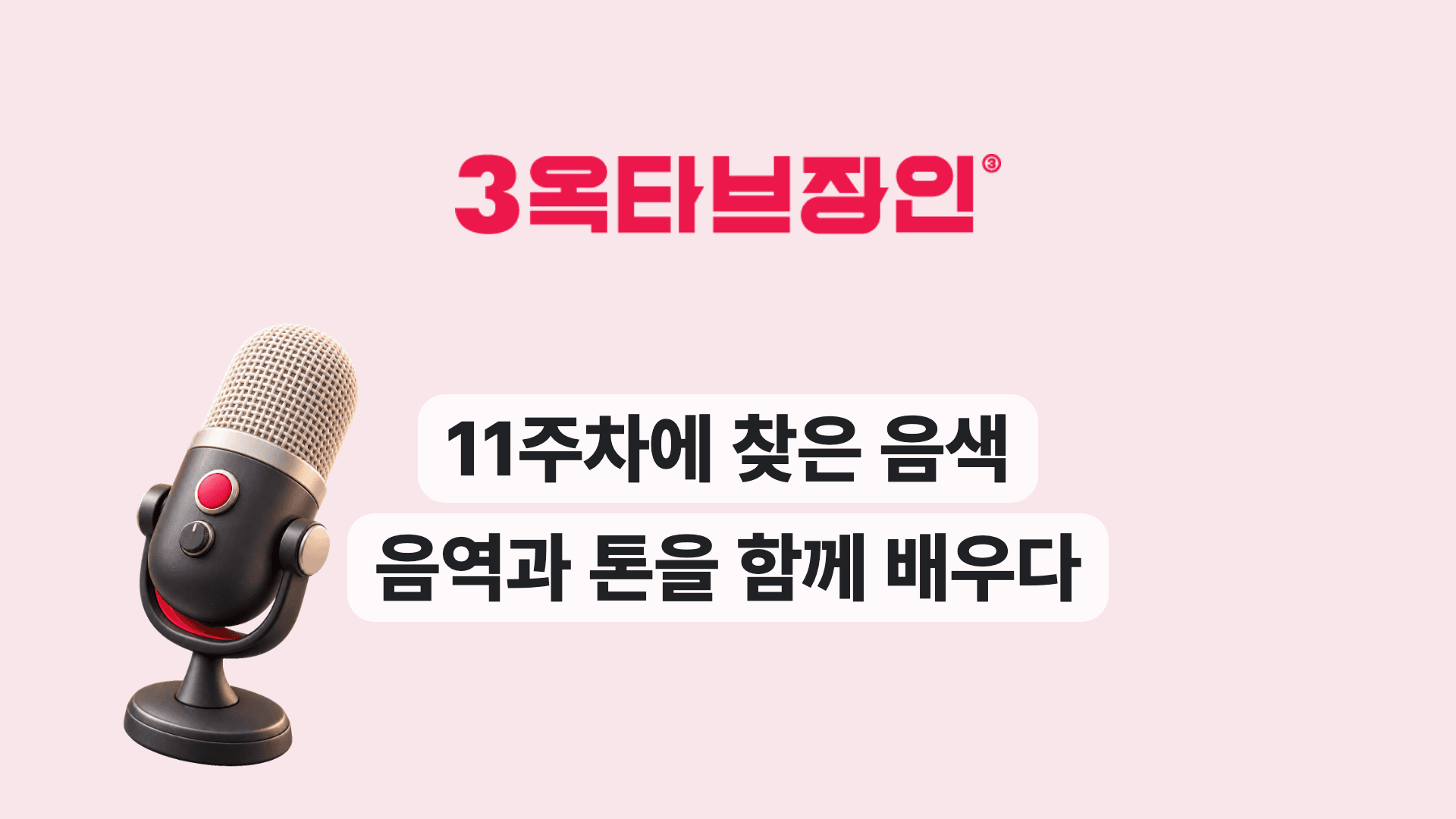 11주차에 찾은 음색 음역과 톤을 함께 배우다