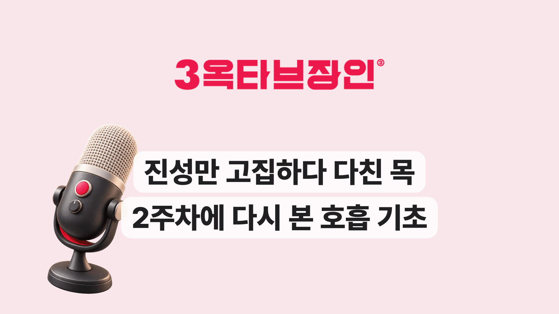 진성만 고집하다 다친 목 2주차에 다시 본 호흡 기초