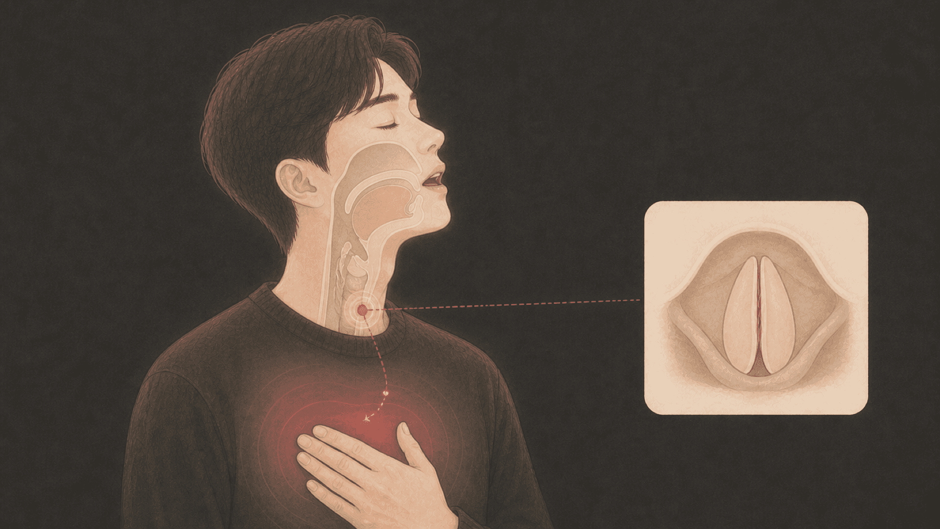 성대에서 만들어지는 흉성과 가슴에서 느껴지는 진동 감각