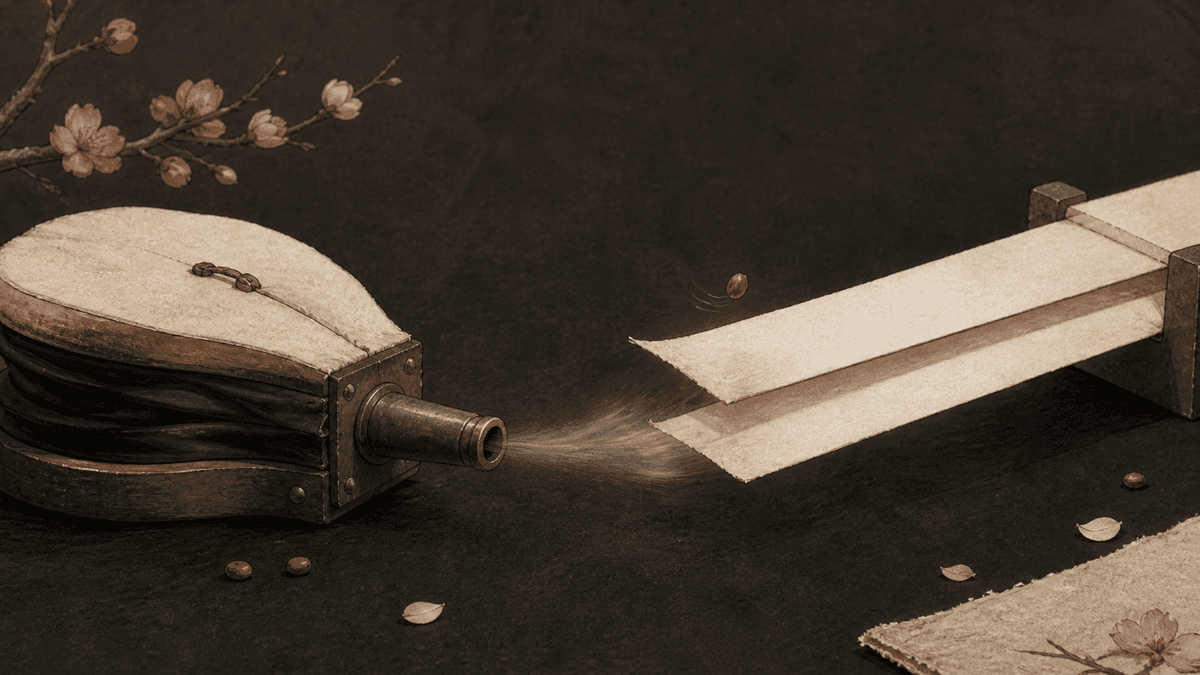 가벼운 바람이 성대를 처음 움직이게 하는 모습을 나타낸 모형